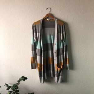 Chunky striped cardigan